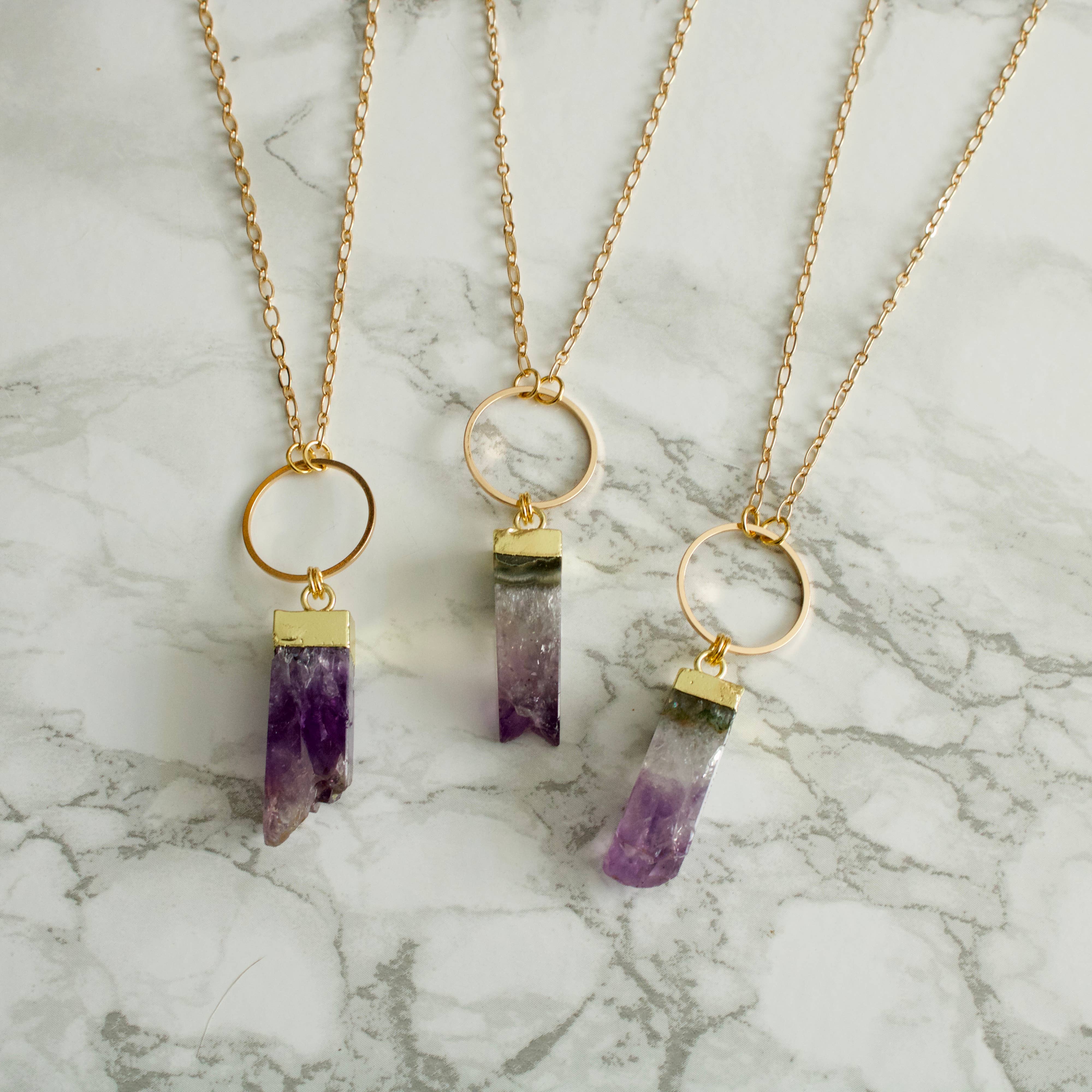 Nova // Amethyst Prism Necklace