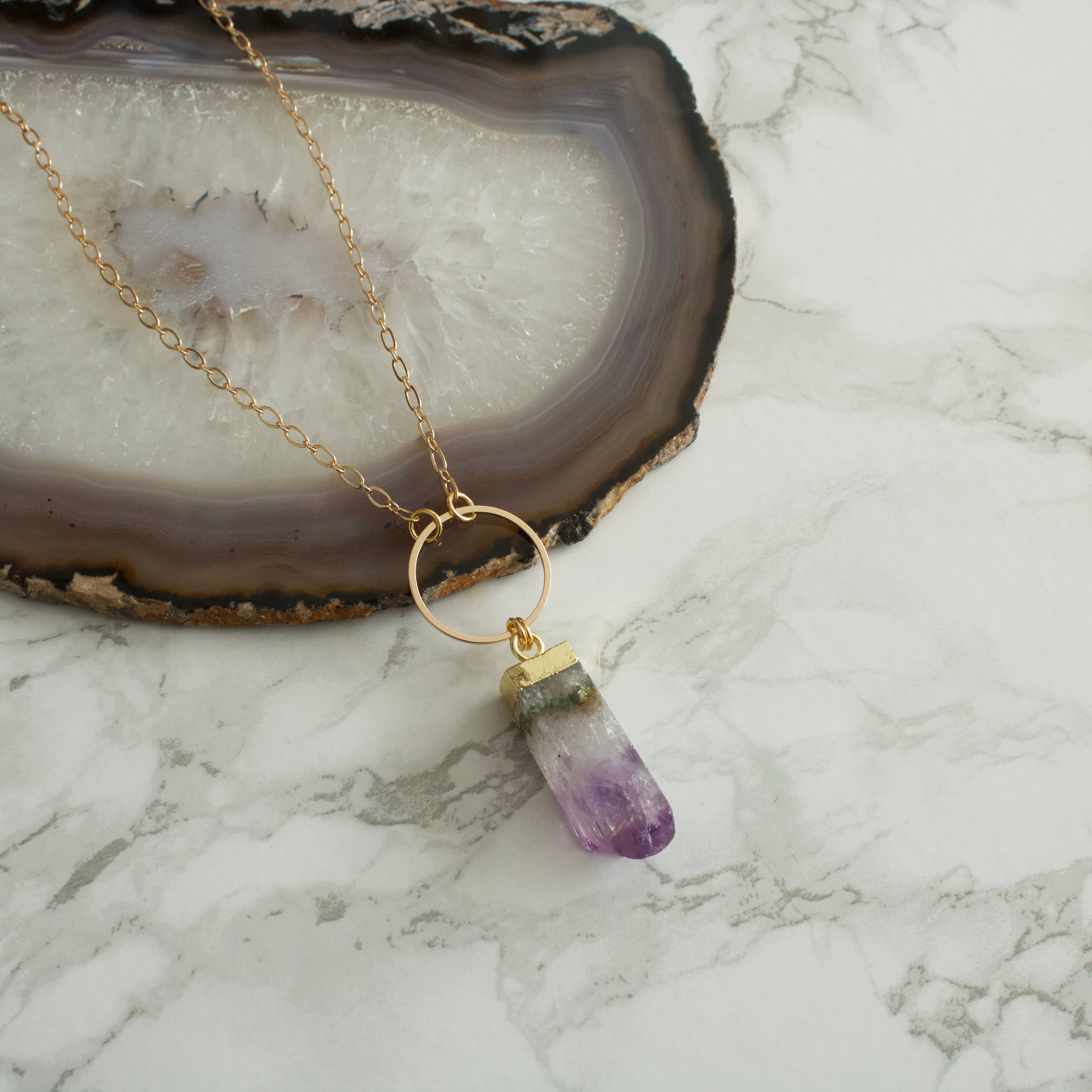 Nova // Amethyst Prism Necklace