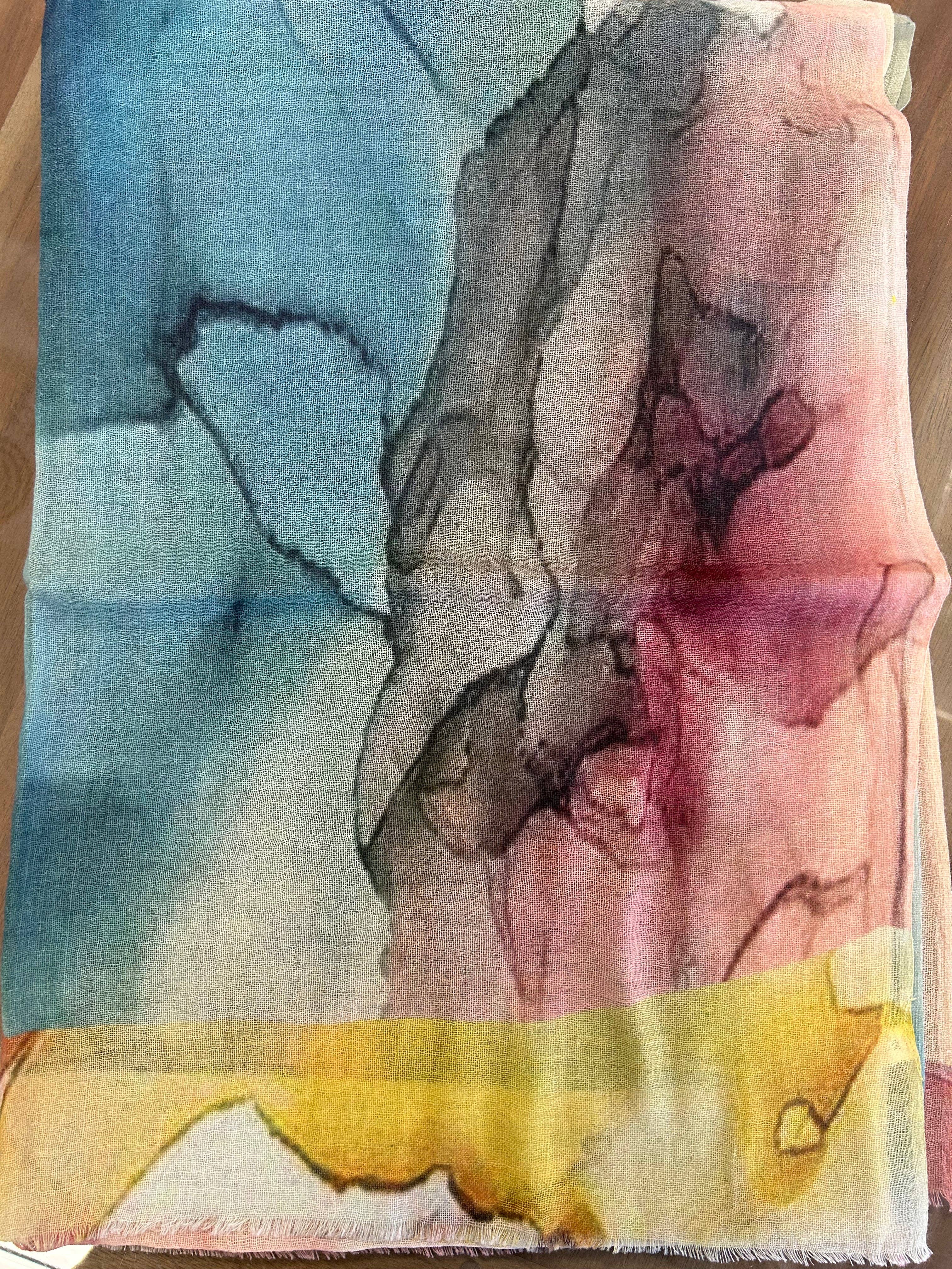 Scarf Wrap- Watercolor Pastel