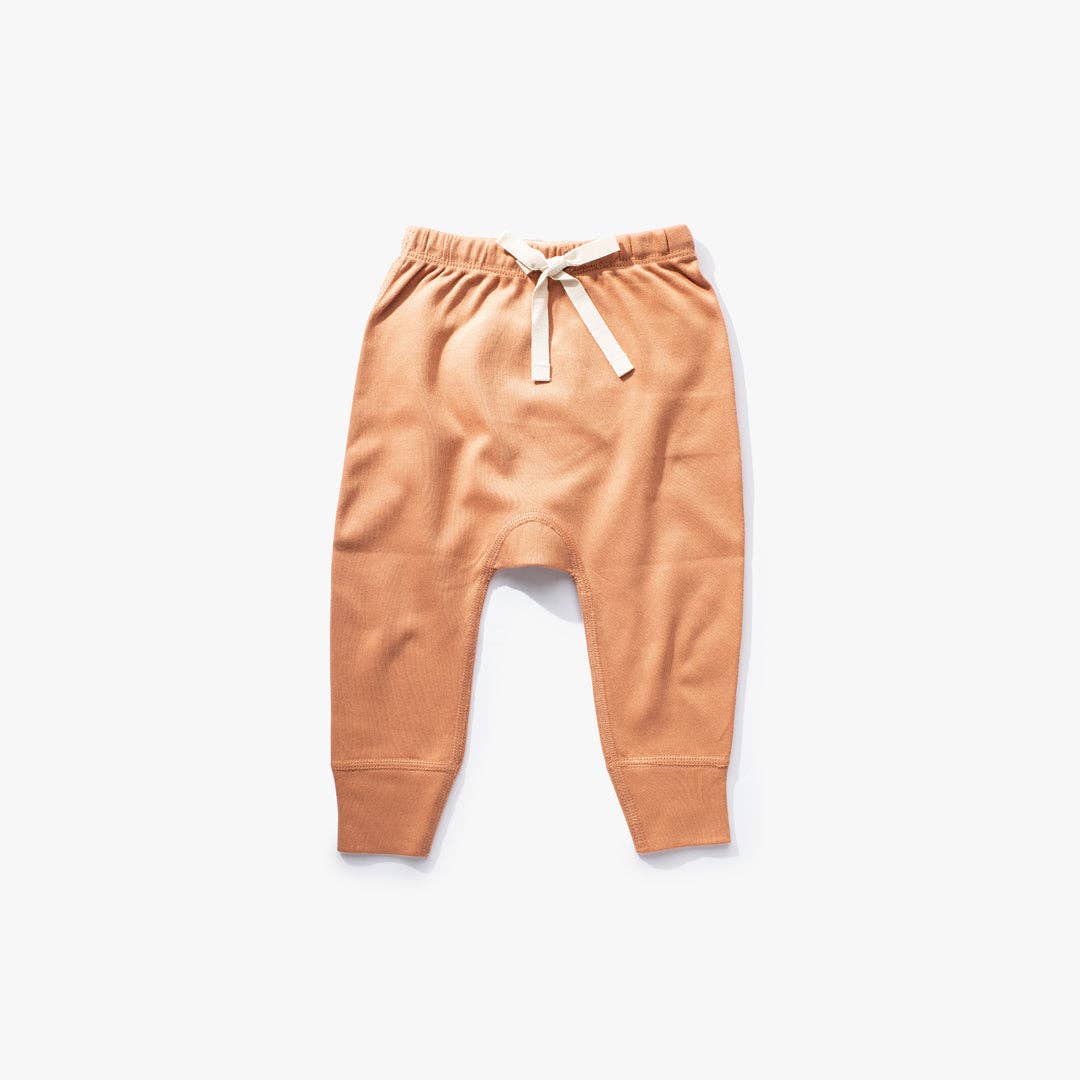 Fox Brown Heart Pants: Orange / brown / 0-3m