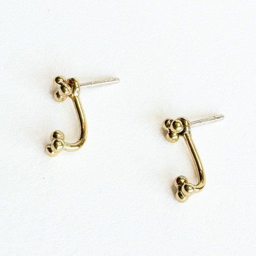 Earrings- Charlotte Ear Jacket w/3 Tiny Spheres Assorted