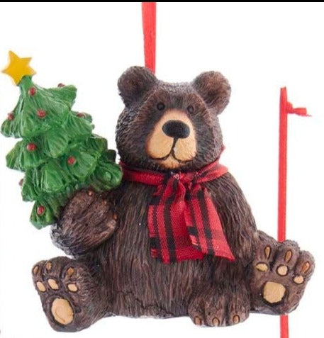 Ornament- Lodge Brown Bear Assorted