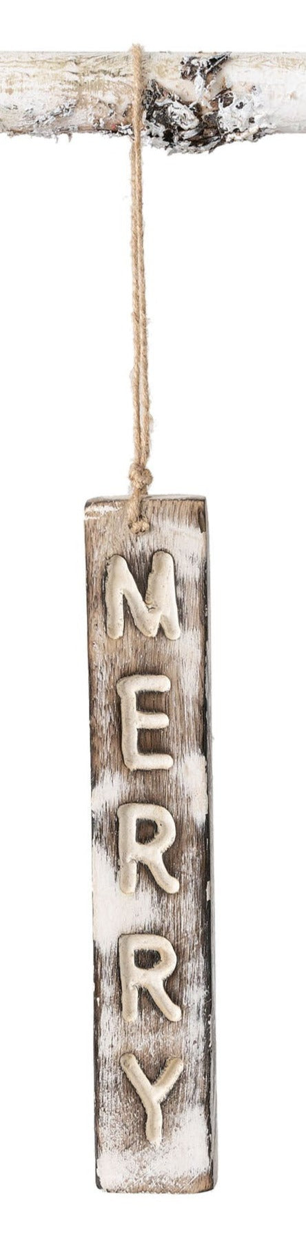 Ornament- Wood Sentiment Assorted