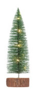 Bottle Brush Tree w/LED Lights Assorted